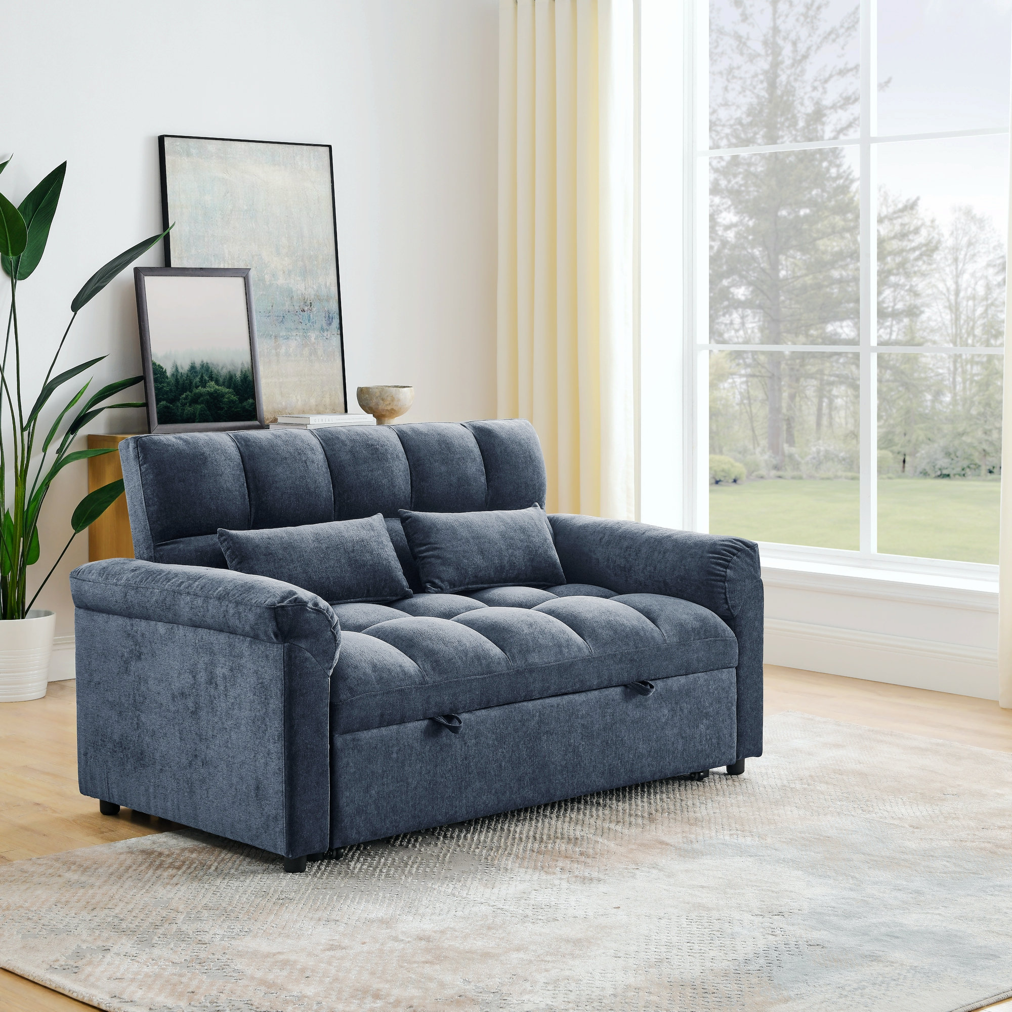 Ebern Designs Loveseats Sofa Bed With Pull-Out Bed | Wayfair